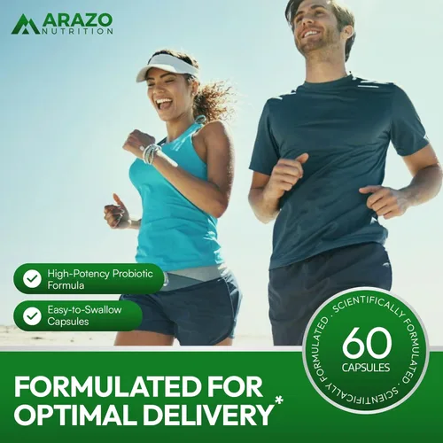 Miniatura 8 de Arazo Nutrition Probiótico 40 mil millones de UFC - Estable en conservación con prebióticos y acidófilos - Potencia estable hasta la expiración