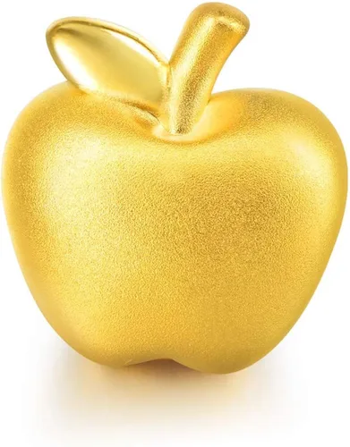 Miniatura 4 de CHOW SANG SANG 85391C - Pulsera de oro sólido de 24 quilates con dije de manzana para mujer