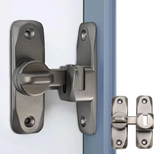 Miniatura 5 de Cerradura de puerta de granero Cerradura de puerta de 90/180 grados, cerradura de seguridad de aleación de zinc, cerradura de puerta corredera