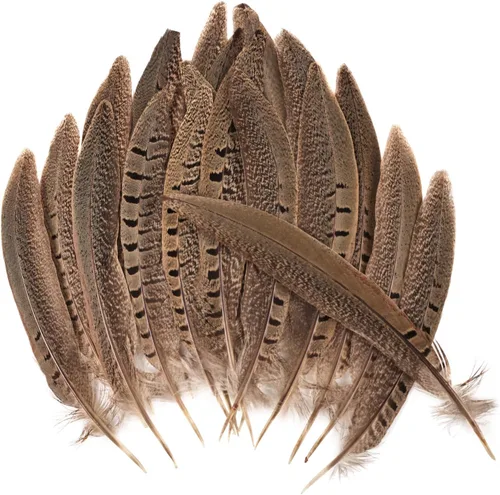 Miniatura 11 de THARAHT 24 plumas de faisán femenino, plumas naturales de 6 a 8 pulgadas, 5.9-7.9 in para manualidades, hogar, boda, fiesta, actuación, decoración