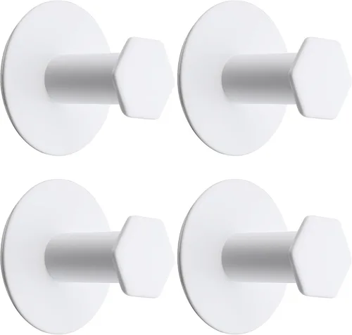Miniatura 9 de SAYAYO Ganchos autoadhesivos para colgar, ganchos para colgar abrigos de pared, gancho negro mate para toallas para baños, gancho para pegar