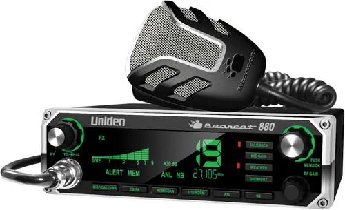 Uniden BEARCAT 880 Radio CB con 40 canales y gran pantalla LCD de 7 colores de fácil lectura con retroiluminación, perillas/botones de control