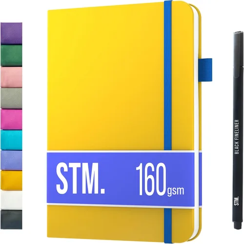 Miniatura 52 de Cuaderno de diario con puntos y cuadrícula A5 Cuadernos diarios en blanco para escritura personal, trabajo, mujeres Papel grueso de 120gsm, tapa