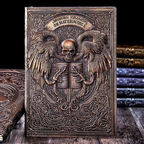 Miniatura 7 de Diario sin forro – Phoenix Brass 3D con diseño de arte en relieve de tapa dura en blanco, cuaderno de bocetos A5 con 2 marcadores, 8.4 x 5.7 Phoenix