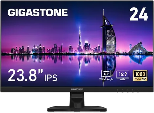 Miniatura 4 de Gigastone Monitor de luz trasera LED IPS de 24 pulgadas, paquete de 2 unidades de 100 Hz FHD 1920 x 1080, 178° WideView, sin marco, monitor dual
