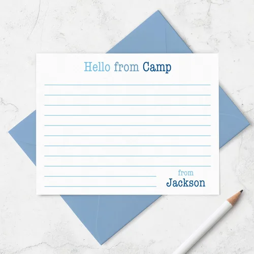 Miniatura 2 de Juego de tarjetas de notas personalizadas para campamento de verano y sobre para niños, lindo juego de escritura para niños para notas de campamento
