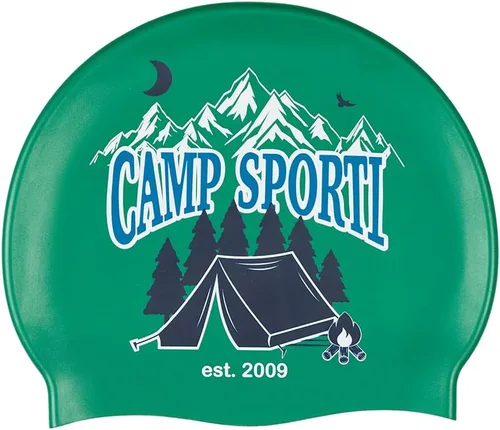 Miniatura 43 de Sporti Gorra de natación de silicona con diseño gráfico con altura de 7.6 pulgadas, apertura de 7.5 pulgadas, gorra de natación antideslizante