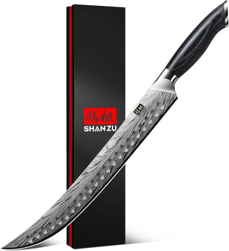 Miniatura 8 de SHAN ZU Cuchillo de chef en acero en polvo, cuchillo de cocina japonés de 8 pulgadas, cuchillos de chef ultra afilados, cuchillos japoneses de alto