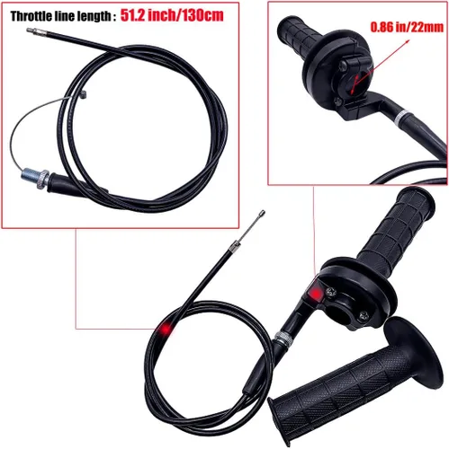 Miniatura 5 de Auto-Moto Twist - Juego de empuñaduras de carcasa de cable de acelerador para mini bicicleta, Pit Bike Dirt Bike MOTOVOX MBX10 MBX11 y Warrior MB165