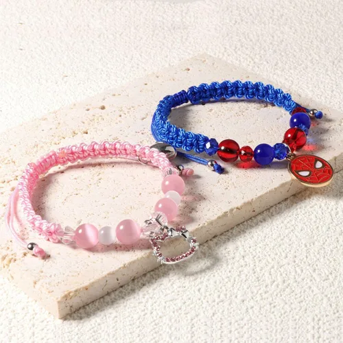 Miniatura 5 de SKIRIFLA Stitch Spider Ladybug Gwen - Pulseras de amistad a juego para parejas, mejores amigos, mejores amigos y familiares, pulseras magnéticas