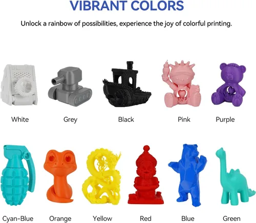 Miniatura 3 de Kingroon - Filamento de impresora 3D de ácido poliláctico de alta velocidad 1.75mm, filamento rápido para impresora 3D para impresión hiper rápida