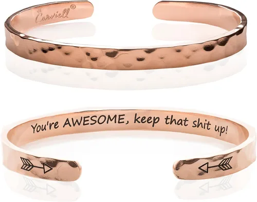 Miniatura 50 de Carviell Pulseras grabadas para mujer, inspiradoras, amistad, amor, mamá, hija, hermana, cristiana, graduación, conmemoración y regalos de boda, más