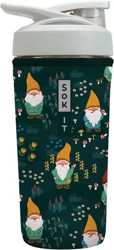Miniatura 35 de Sok It BotlSok Botella Mezcladora de Proteínas con Funda Aislante de Neopreno (Floral Abstracto, Se Ajusta a Mezcladoras de 24oz)