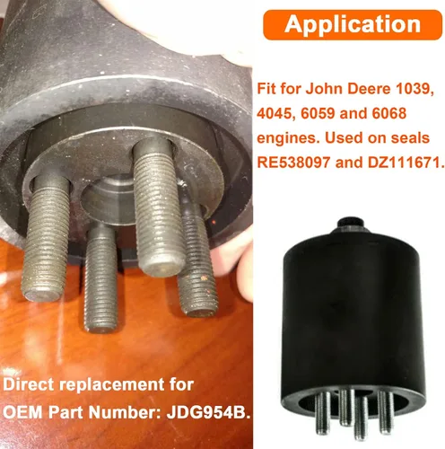 Miniatura 2 de Kit instalador de engranajes de cigüeñal y sello de aceite delantero para reemplazar JDG954B, apto para motores John Deere 1039, 4045, 6059 y 6068