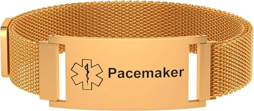 Miniatura 12 de Pulsera de alerta médica para mujeres y hombres, pulsera ajustable con identificación de alerta médica para epilepsia diabética D.N.R marcapasos