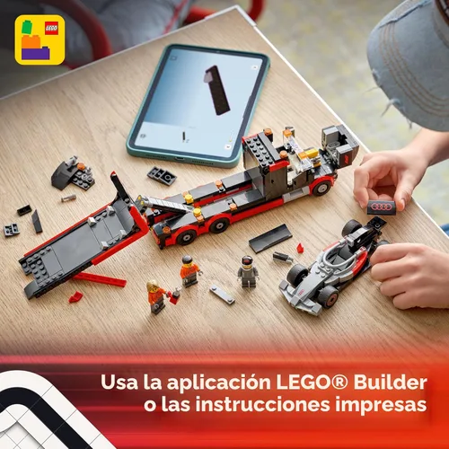 Miniatura 7 de LEGO Camión de exhibición City F1 con coche de carreras Audi F1 - Juguete de construcción para niños y niñas, a partir de 7 años - Juguete de coche