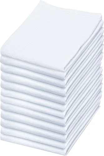 Miniatura 62 de Toallas de saco de harina Toalla de té para manualidades, plato de cocina, toalla de algodón en blanco para bordado, funda de lino para hornear
