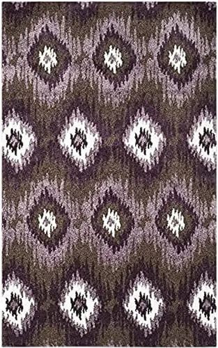 Miniatura 13 de SAFAVIEH Retro Collection - Alfombra decorativa de 3 x 5 pies, marrón oscuro y azul, diseño abstracto moderno, no desprende pelusa y de fácil