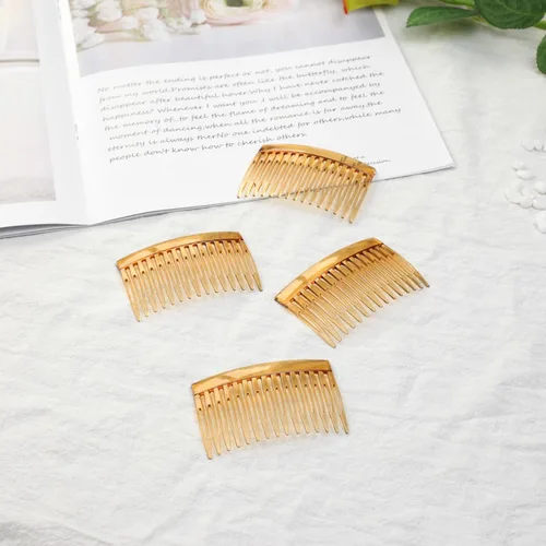 Miniatura 7 de Juego de 4 peines para el cabello estilo francés, 4 piezas, clips laterales decorativos para mujer, accesorios para el cabello de sujeción fuerte
