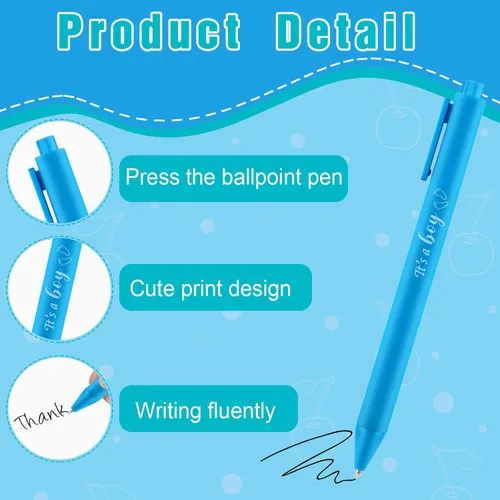 Miniatura 3 de Mototo 60 bolígrafos para baby shower, regalo de fiesta de bebé, bolígrafo azul retráctil con tinta negra para niños, invitados, profesores