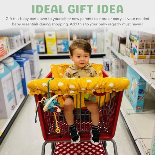 Miniatura 2 de Funda para carrito de compras y silla alta 2 en 1, resistente al agua, acolchado, con bolsa para teléfono, bucles para juguetes y protección