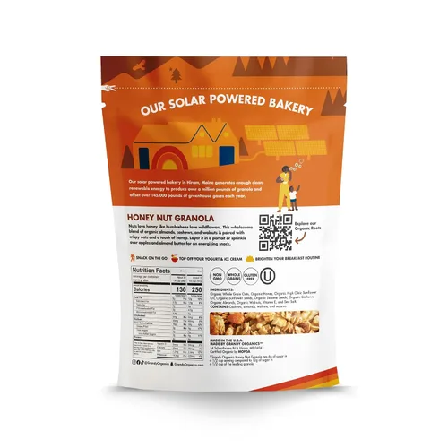 Miniatura 2 de Grandy Organics Granola sin gluten de nuez de miel, certificada orgánica, sin OMG, bajo azúcar, tamaño familiar, bolsas de 2 libras, paquete a