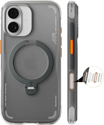 Miniatura 38 de TORRAS Ostand Q3 Air - Funda para iPhone 17 Pro Max con soporte magnético de 360°, compatible con MagSafe, probado contra caídas de grado militar