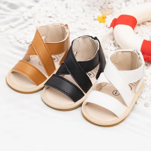 Miniatura 72 de Meckior Sandalias de verano con punta abierta y suave de piel sintética para bebés y niñas pequeñas