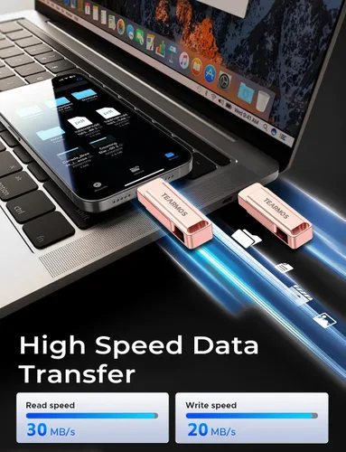 Miniatura 3 de Memoria Stick de 512 GB para iPhone Flash Drive, almacenamiento de teléfono para fotos y videos, copia de seguridad de archivos, compatible con Rosa