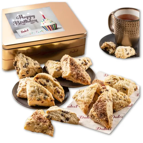 Miniatura 9 de Dulcet Gift Baskets Artesano Scone - Lata de regalo para el día del padre, pasteles gourmet para papá, abuelo, novio o compañero de trabajo.