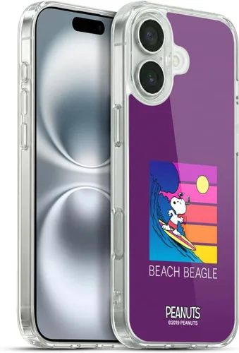 Miniatura 193 de Head Case Designs Peanuts Tropical Surf Snoopy Aloha Disco Gel Funda con licencia oficial [protección de grado militar] compatible con Apple iPhone