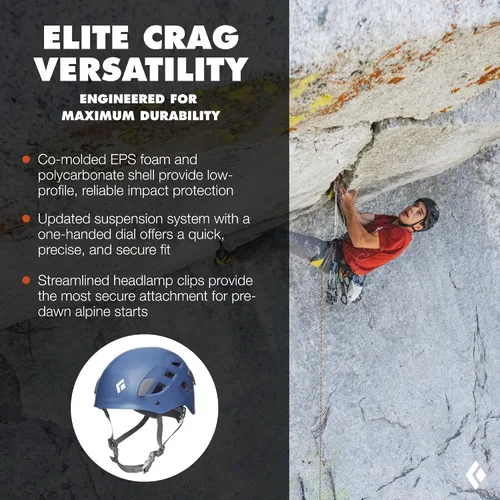 Miniatura 3 de BLACK DIAMOND Casco de Escalada en Roca Half Dome Talla Ajustable Ligero y Duradero Protección Ventilada