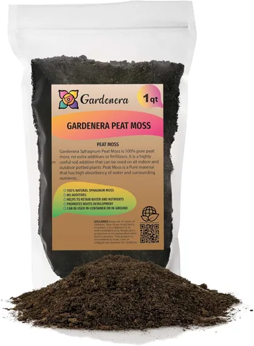 Musgo de Turba de Esfagno Natural Premium - Enmienda de Suelo de Jardinería y Medio de Suelo para Plantas Carnívoras de Gardenera (Bolsa de 1 Cuarto)