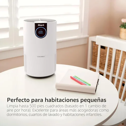 Miniatura 7 de Shark Purificador de aire para el hogar, Clean Sense, para dormitorio, guardería, oficina en casa, dormitorio universitario, filtro que supera HEPA