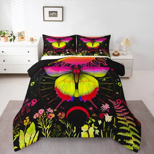 Miniatura 13 de Erosebridal Juego de edredón de zorro para niños, edredón de plumón de oso bosque, ciervo, para dormitorio de niños y niñas, juego de ropa de cama