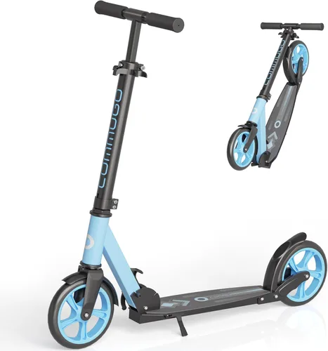 Miniatura 10 de Patinete para niños de 5 a 12 años, adolescentes, patinete plegable ligero para adultos con ruedas de 8 pulgadas, carga máxima 240 LBS, regalo