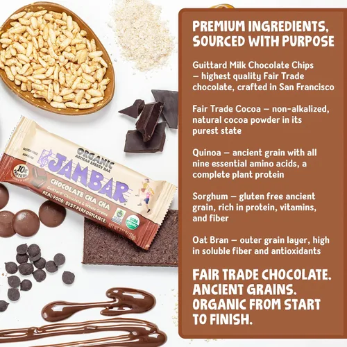 Miniatura 3 de JAMBAR Organic Artisan Energy Bar (Chocolate Cha Cha - 12 unidades)