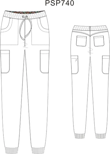 Miniatura 4 de Pantalones deportivos elásticos para mujer, con cintura elástica, con cordón, PSP740