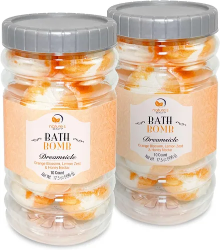 Miniatura 9 de Nature's Beauty Set de regalo de bomba de baño de manzanilla y lavanda - Bomba de spa relajante de lujo con vainilla + aroma cítrico hecha