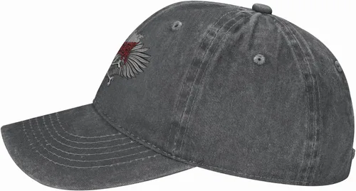 Miniatura 4 de Cowboy Hat Trendy Hats for Man and Women Djustable Four Season Outdoor Baseball Cap of Hell Skull with Angel Deep Heather