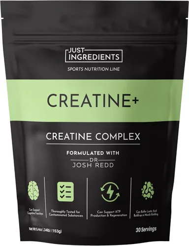 JUST INGREDIENTS Polvo de Monohidrato de Creatina con Complejo Mineral Fúlvico Rejen - Apoya la Recuperación Muscular, Energía, Fuerza, Función