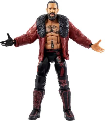Mattel WWE Elite Collection Figura de acción Seth Rollins 6 pulgadas Posable coleccionable para fanáticos de la WWE a partir de 8 años