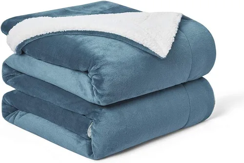 Miniatura 14 de Walensee Manta de Forro Polar Sherpa (Tamaño Individual 60"x80" Coral) Manta Afelpada Peluda Súper Suave Reversible de Microfibra y Franela