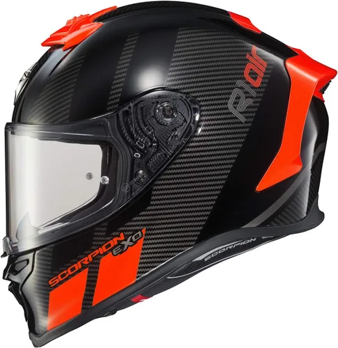 Miniatura 9 de ScorpionEXO R1 Air - Casco de motocicleta de cara completa con escudo Pinlock y bolsillos para altavoces listos para Bluetooth DOT ECE Raven Raven