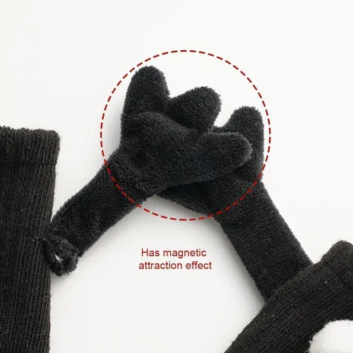 Miniatura 2 de 2 pares de calcetines para parejas, calcetines de tubo medio 3D, calcetines magnéticos para muñecas, calcetines de ojo grande para parejas, amigos