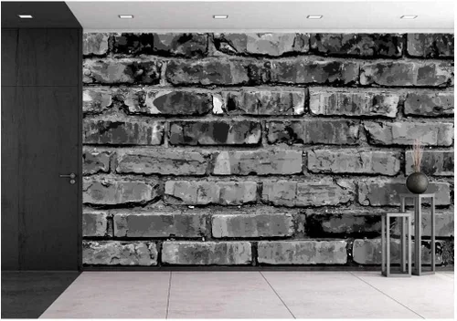 Miniatura 47 de wall26 - Paneles horizontales con patrón de ladrillo gris suave - Mural de pared, papel tapiz extraíble, decoración del hogar - 66x96 pulgadas