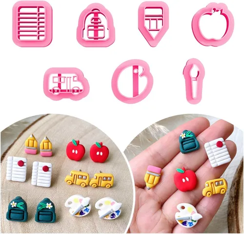 Miniatura 8 de KEOKER Cortadores de arcilla polimérica para aretes, joyas, cortadores de arcilla para estudiantes, cortadores de arcilla polimérica para pendientes
