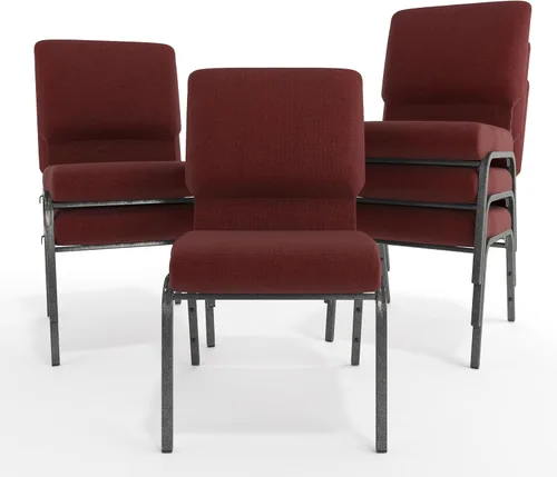 Miniatura 11 de Flash Furniture Advantage - Silla de iglesia granate de 20.5 pulgadas de ancho