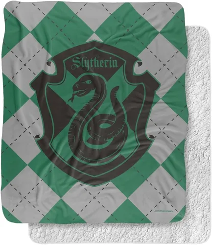 Miniatura 12 de Manta de Harry Potter, 50 x 60 pulgadas, Gryffindor Plaid Sigil Silky Touch Sherpa Back Manta súper suave