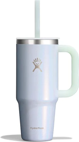Miniatura 81 de Hydro Flask Vaso de Viaje con Asa, Tapa y Pajita - Acero Inoxidable Aislado en 24 Oz Aloe